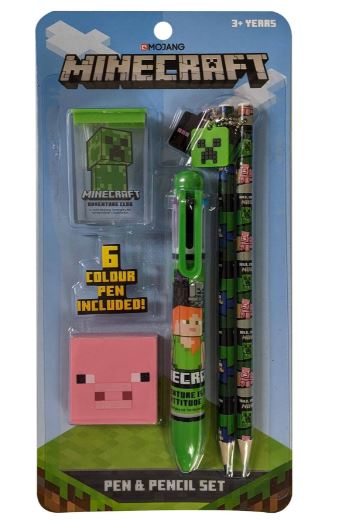 MINECRAFT PEN AND PENCIL SET - Toyworld Frankston
