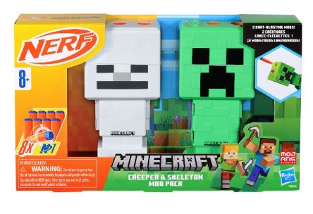 NERF - MINECRAFT CREEPER AND SKELETON MOB PACK - Toyworld Frankston