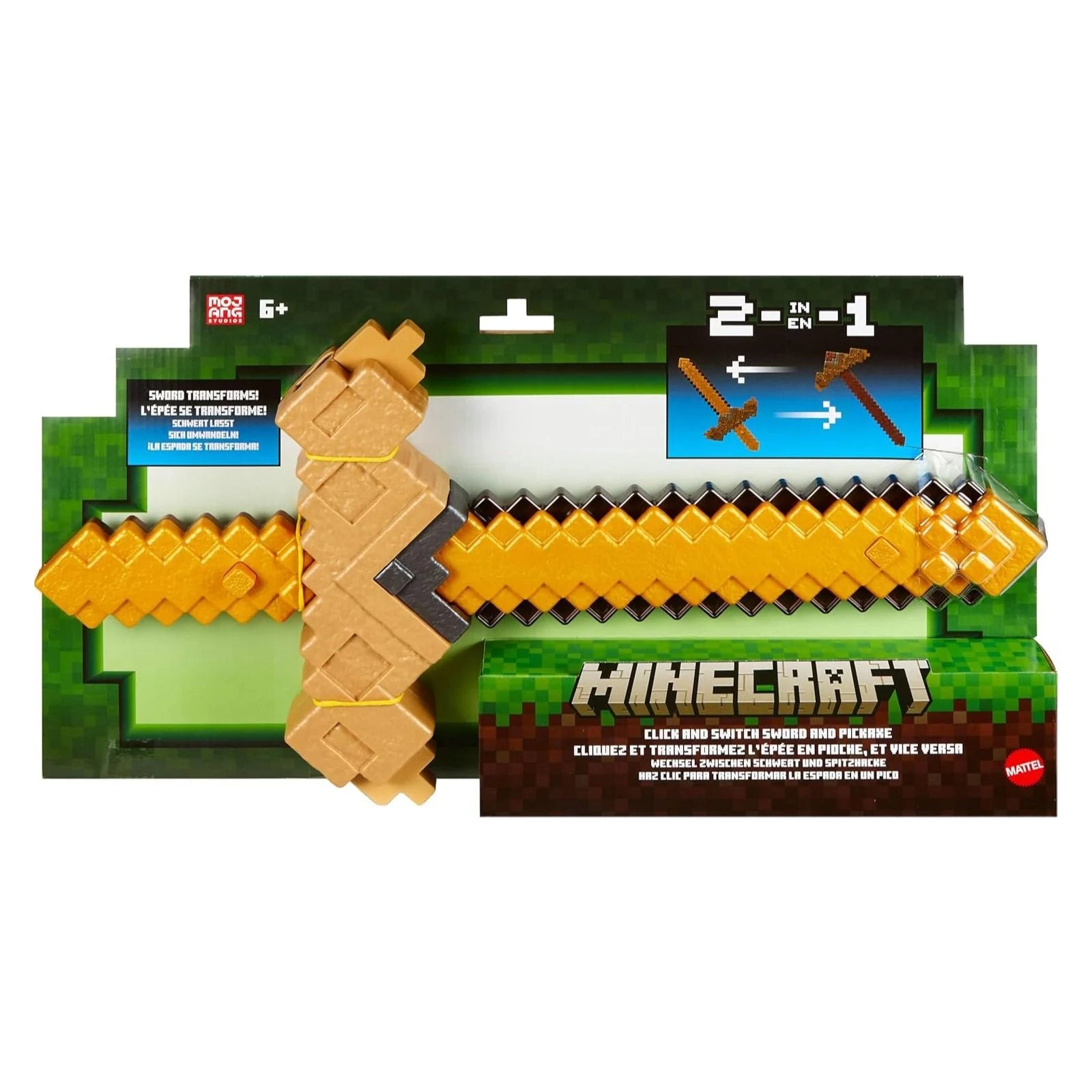 MINECRAFT - CLICK AND SWITCH SWORD AND PICKAXE - Toyworld Frankston