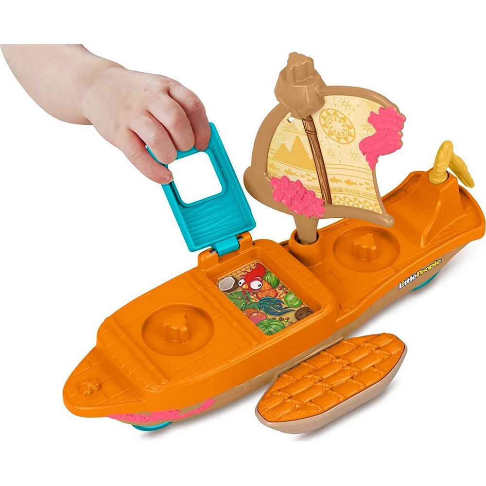 FISHER PRICE - LITTLE PEOPLE DISNEY PRINCESS MOANA AND MAUI'S CANOE - Toyworld Frankston
