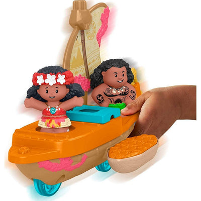 FISHER PRICE - LITTLE PEOPLE DISNEY PRINCESS MOANA AND MAUI'S CANOE - Toyworld Frankston