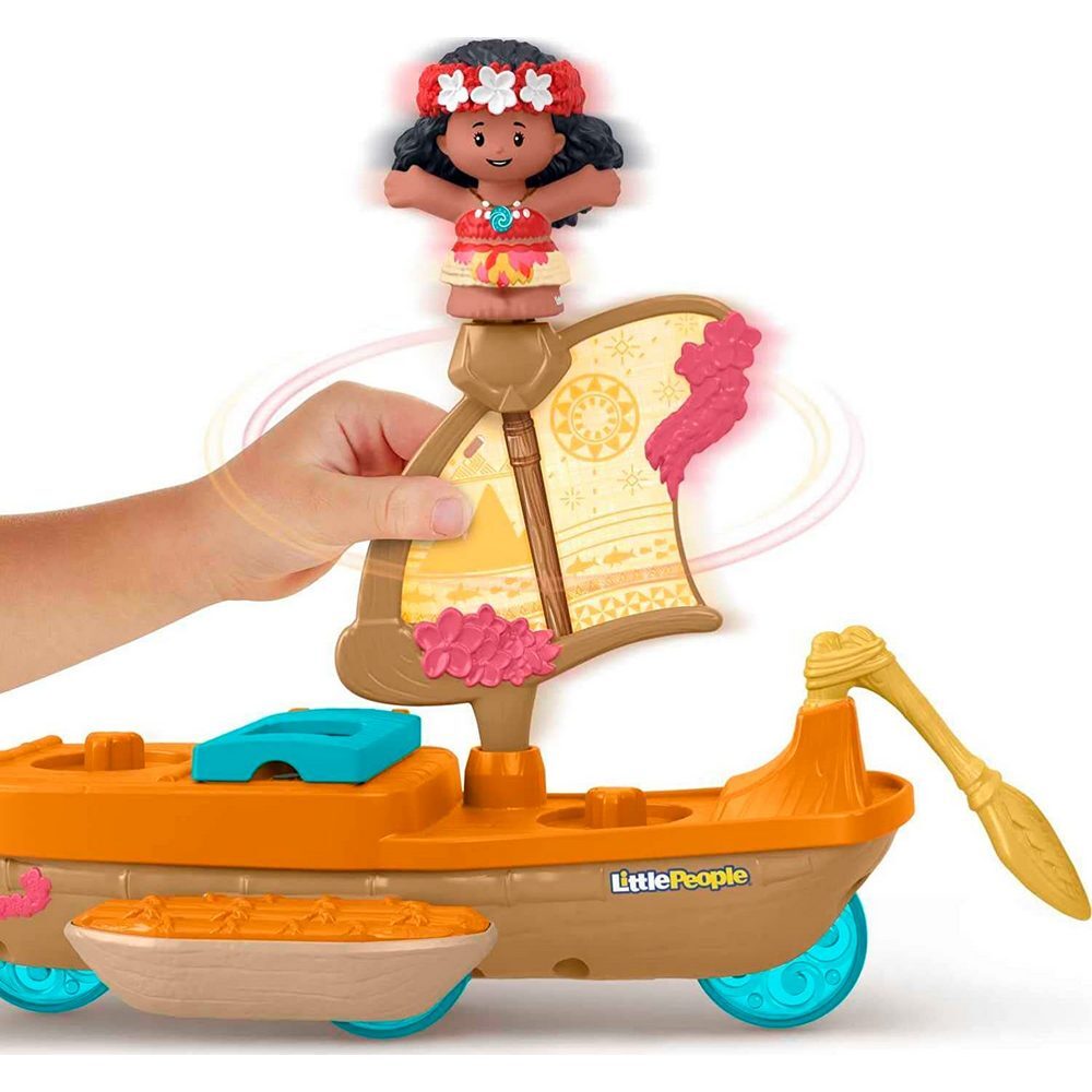 FISHER PRICE - LITTLE PEOPLE DISNEY PRINCESS MOANA AND MAUI'S CANOE - Toyworld Frankston