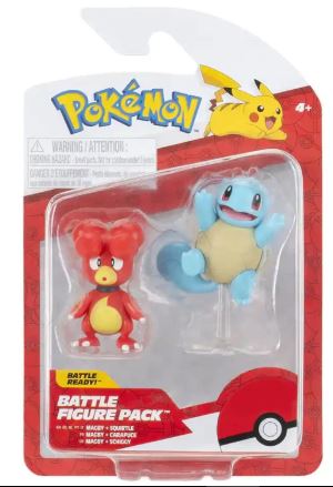 POKEMON BATTLE FIGURE - MAGBY AND SQUIRTLE - Toyworld Frankston