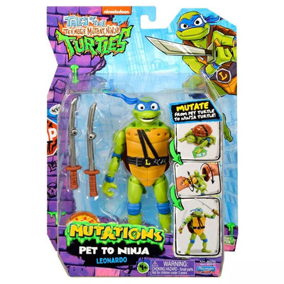 TEENAGE MUTANT NINJA TURTLES MUTATIONS PET TO NINJA - LEONARDO - Toyworld Frankston