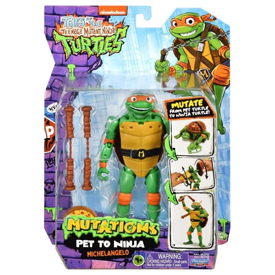 TEENAGE MUTANT NINJA TURTLES MUTATIONS PET TO NINJA - MICHELANGELO - Toyworld Frankston