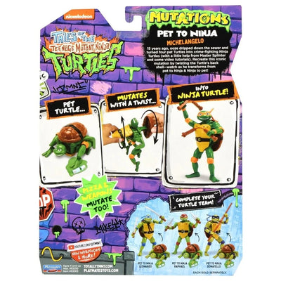 TEENAGE MUTANT NINJA TURTLES MUTATIONS PET TO NINJA - MICHELANGELO - Toyworld Frankston