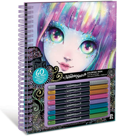 NEBULOUS STARS - BLACK PAGES COLOURING BOOK - Toyworld Frankston
