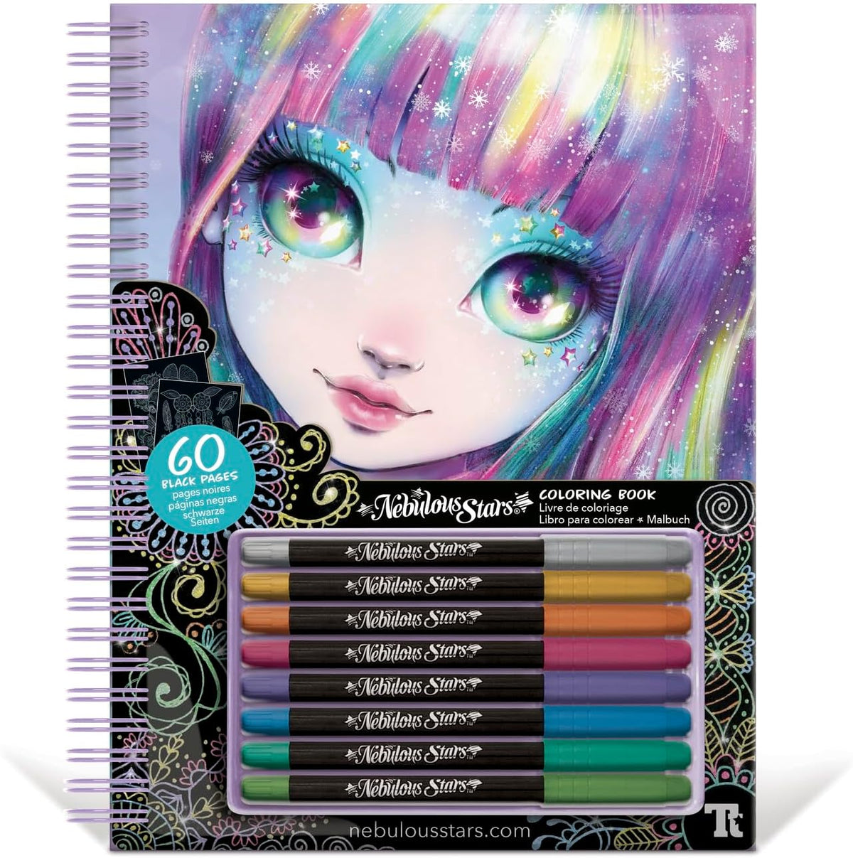 NEBULOUS STARS - BLACK PAGES COLOURING BOOK - Toyworld Frankston