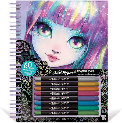 NEBULOUS STARS - BLACK PAGES COLOURING BOOK - Toyworld Frankston