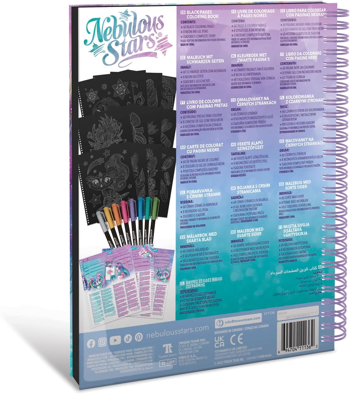 NEBULOUS STARS - BLACK PAGES COLOURING BOOK - Toyworld Frankston