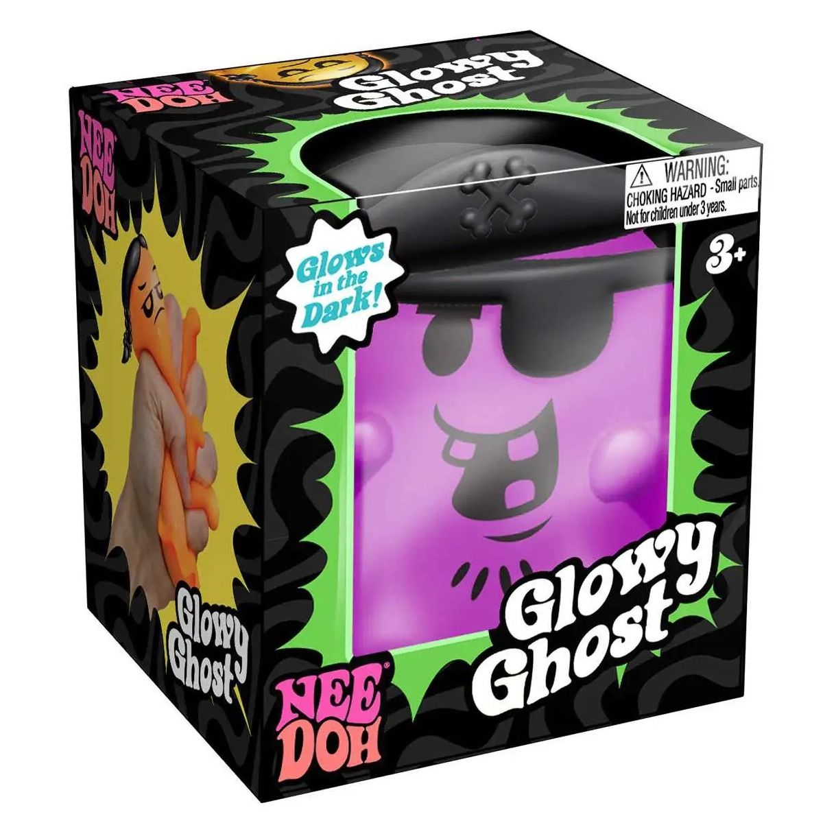 NEE DOH GLOWY GHOST - GLOW IN THE DARK SQUISH - Toyworld Frankston