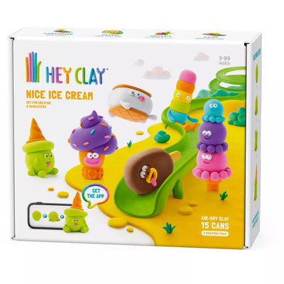 HEY CLAY NICE ICE CREAM SET 15 CANS - Toyworld Frankston