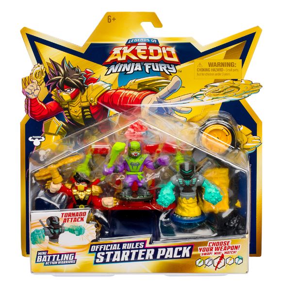 AKEDO NINJA FURY STARTER PACK – THREE STRIKES CHUX - Toyworld Frankston