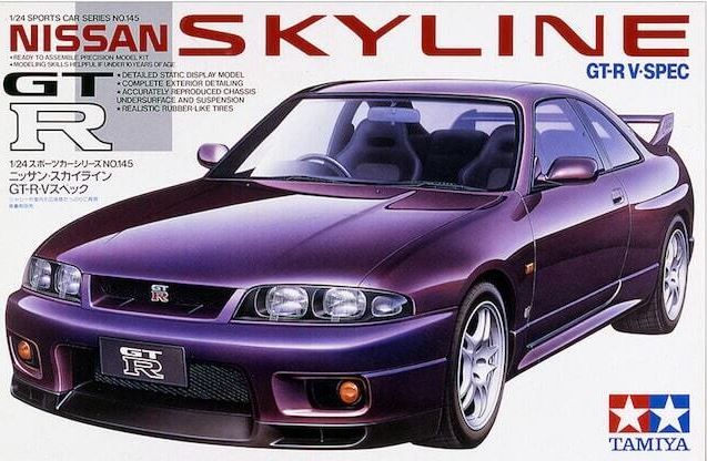 TAMIYA 1/24 NISSAN SKYLINE GT-R (R33) V SPEC MODEL KIT - Toyworld Frankston