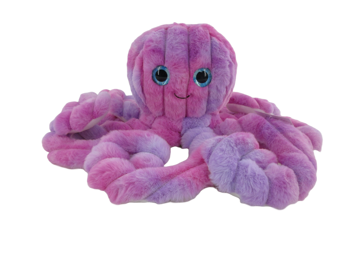 COTTON CANDY 50CM TIE DYED OCTOPUS - OSWALD HOT PINK/VIOLET - Toyworld Frankston