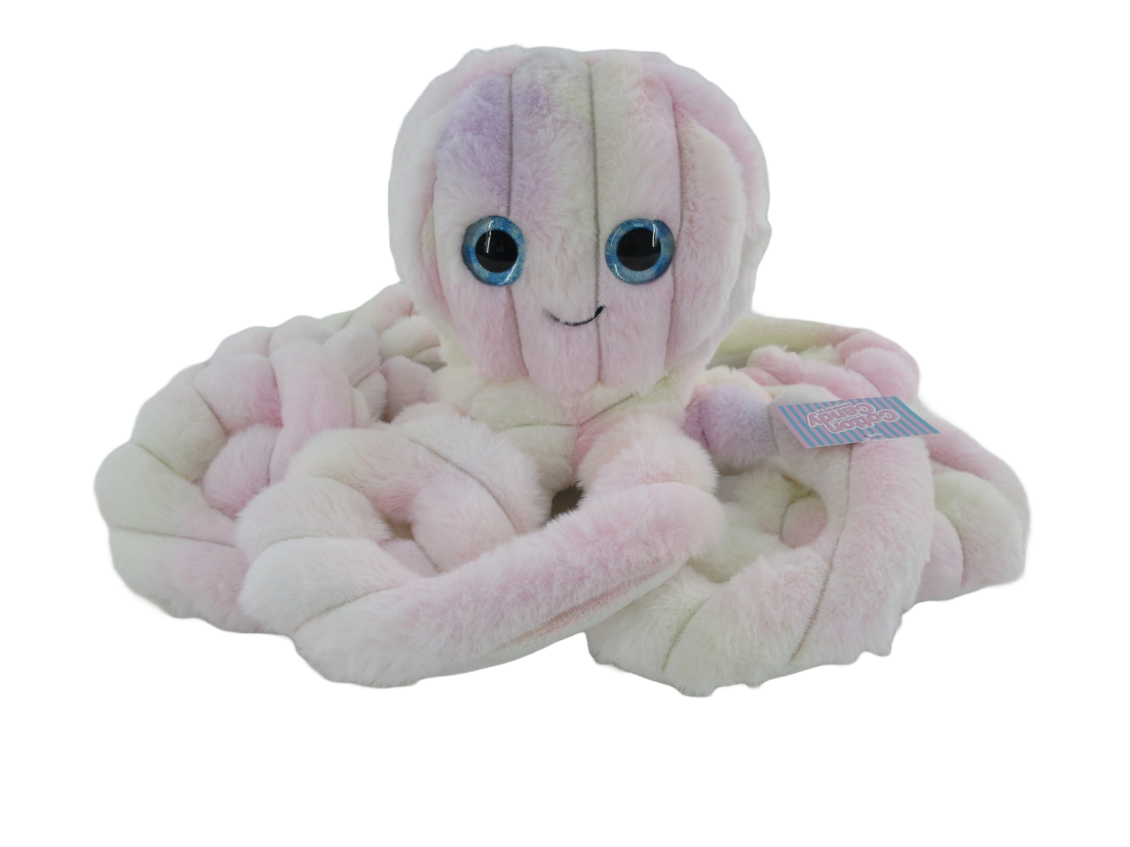 COTTON CANDY 50CM TIE DYED OCTOPUS - TENTY PALE RAINBOW - Toyworld Frankston