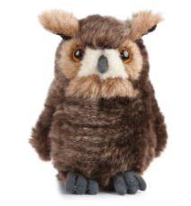 LIVING NATURE - LONG-EARED OWL 13CM PLUSH - Toyworld Frankston