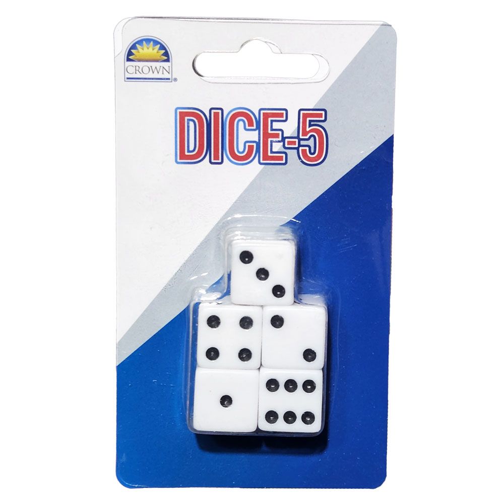 CROWN - PACK OF 5 DICE - Toyworld Frankston