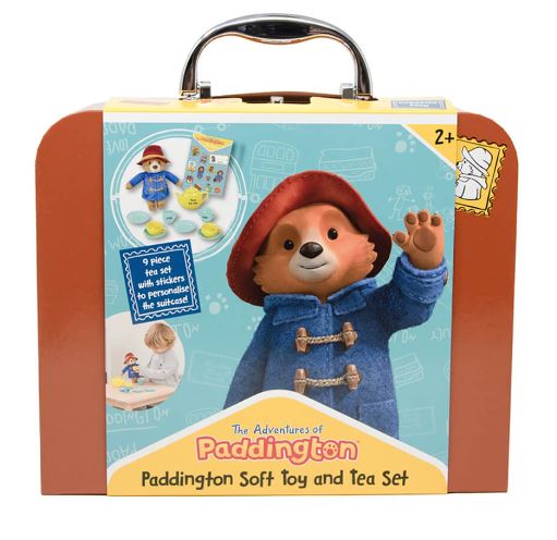PADDINGTON BEAR - TV PADINGTON SOFT TOY AND TEA SET IN SUITCASE
