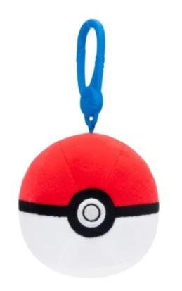POKEMON CLIP ON PLUSH - POKE BALL - Toyworld Frankston