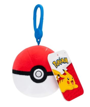 POKEMON CLIP ON PLUSH - POKE BALL - Toyworld Frankston