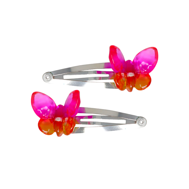 PINK POPPY RAINBOW BUTTERFLY CHARM HAIRCLIP - Toyworld Frankston