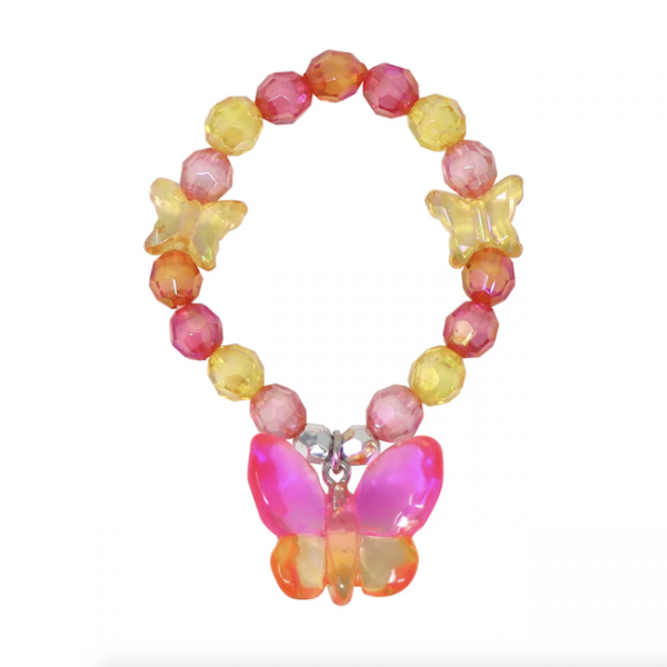 PINK POPPY RAINBOW BUTTERFLY BRACELET - Toyworld Frankston