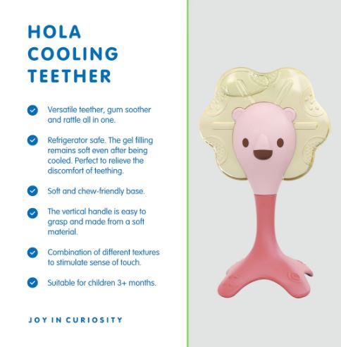 HOLA - PINK COOLING TEETHER - Toyworld Frankston