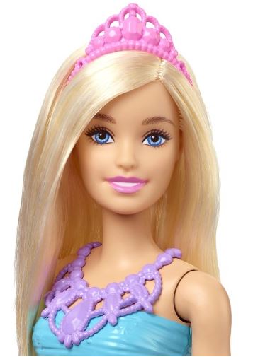 BARBIE DREAMTOPIA FLOWER DRESS BARBIE DOLL - DOLL - LIGHT SKIN PINK SKIRT - Toyworld Frankston
