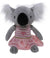 25CM GIRL KOALA IN PINK DRESS WITH HEART