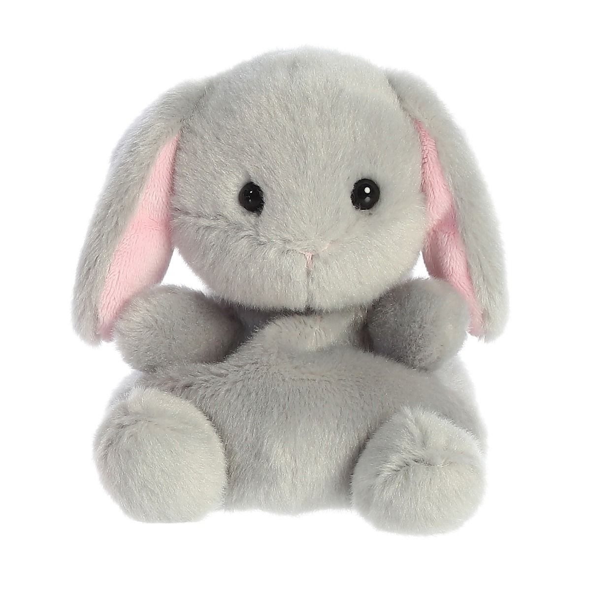PALM PALS -  GRAY LOP EARED BUNNY 5" PLUSH - Toyworld Frankston