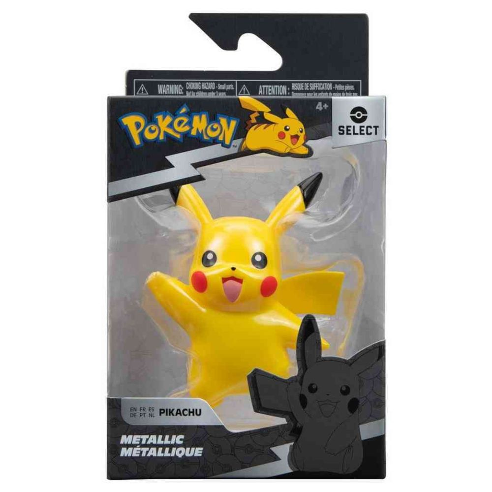 POKEMON SELECT METALLIC FIGURINE - PIKACHU - Toyworld Frankston