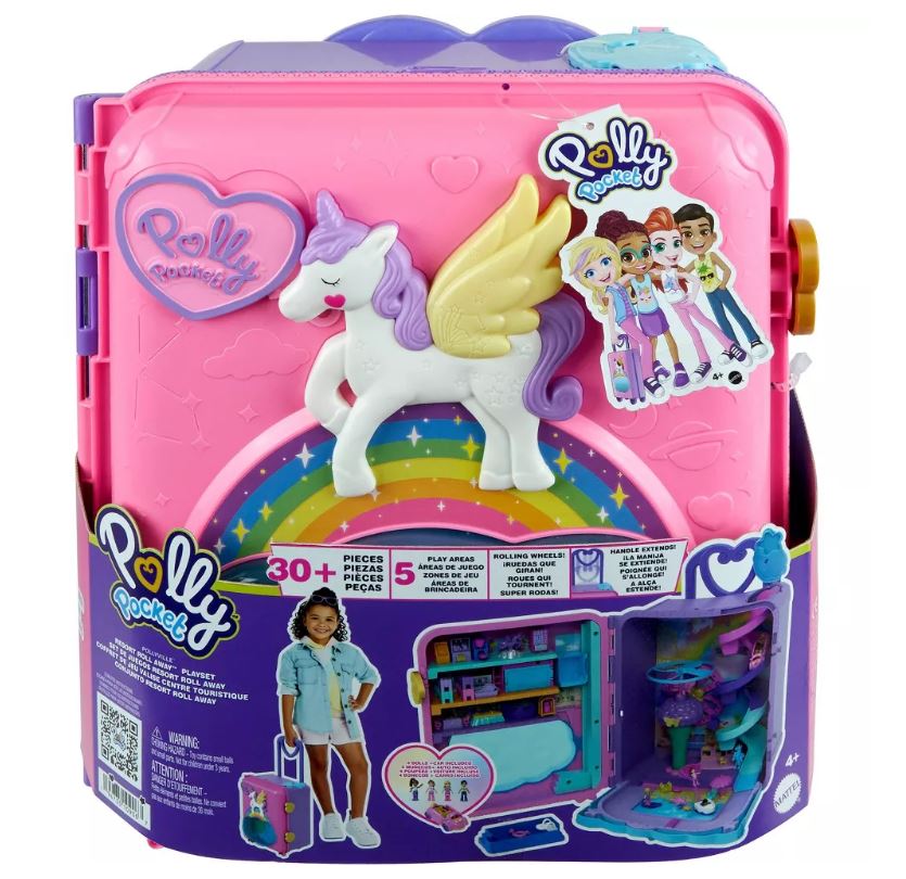 POLLY POCKET DOLLS POLLYVILLE RESORT ROLL AWAY PLAYSET - Toyworld Frankston