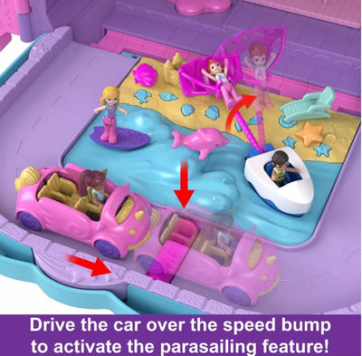 POLLY POCKET DOLLS POLLYVILLE RESORT ROLL AWAY PLAYSET - Toyworld Frankston
