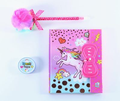 RAINBOW SECRET LOCK JOURNAL SET