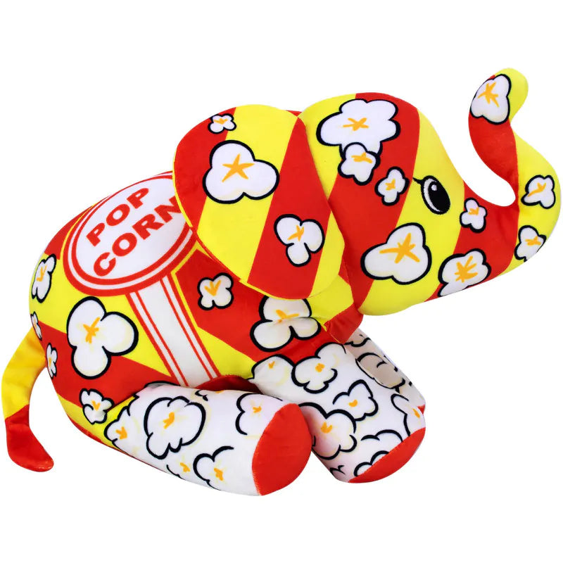 POP ART SOFT WEIGHTED ELEPHANT PLUSH - ASSORTED DESIGNS - Toyworld Frankston