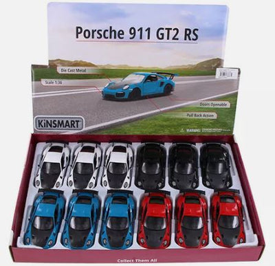 KINSMART PULLBACK VEHICLE - 1:36 PORSCHE 911 GT2 RS - Toyworld Frankston