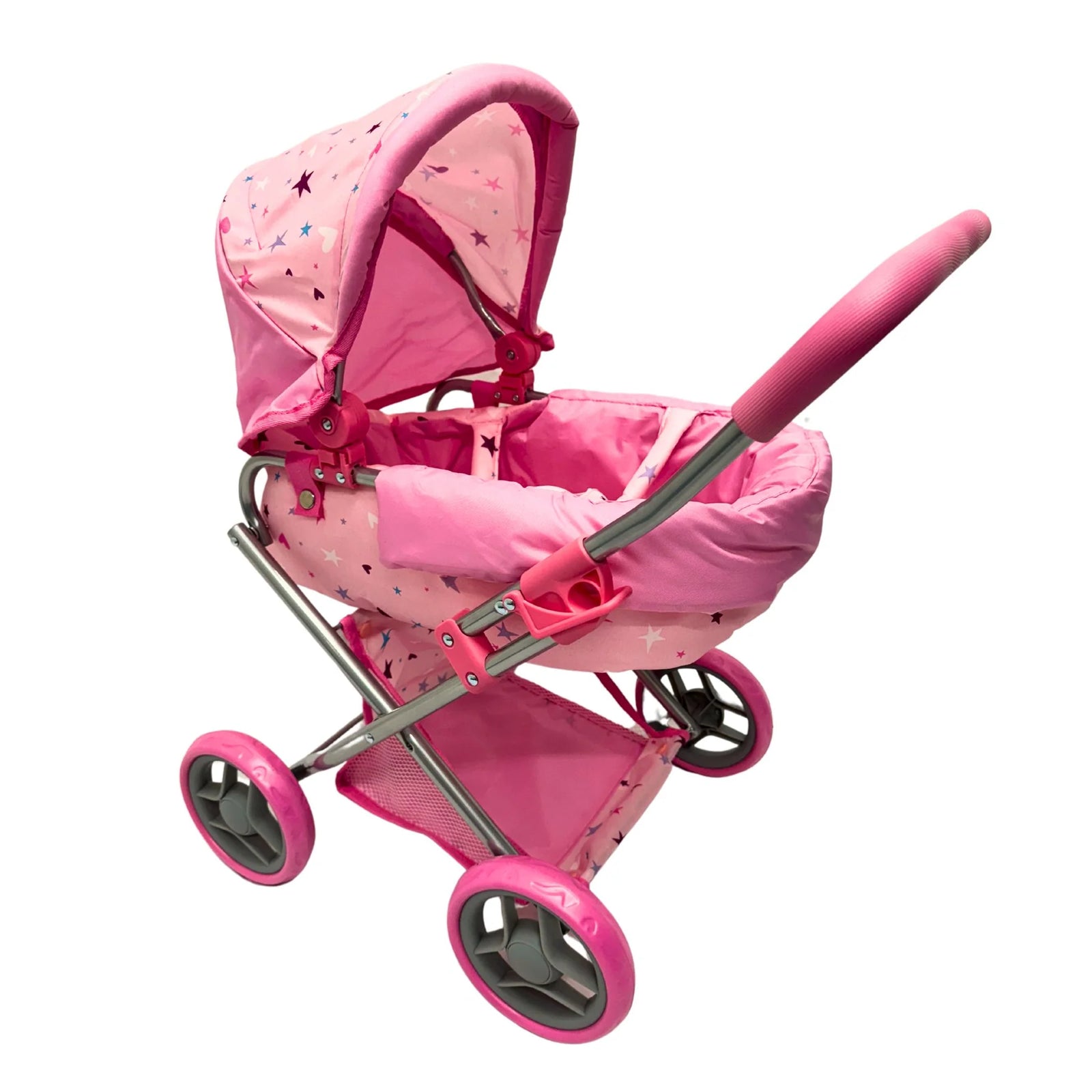 PLAYWORLD MEDIUM DOLL PRAM PINK - Toyworld Frankston