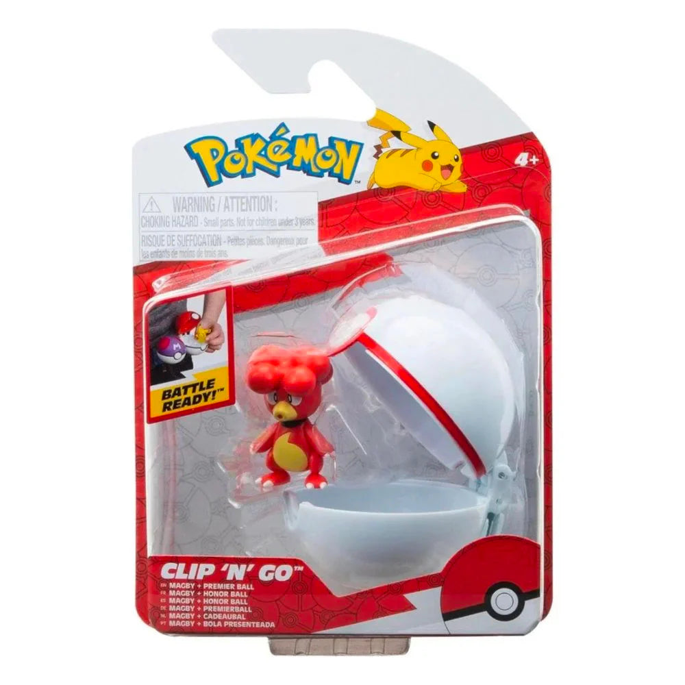 POKEMON CLIP 'N' GO - MAGBY AND PREMIER BALL - Toyworld Frankston