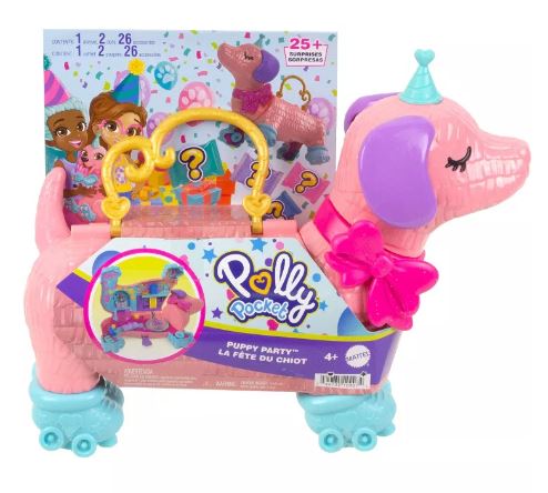 POLLY POCKET - PUPPY PARTY PINATA COMPACT PLAYSET - Toyworld Frankston