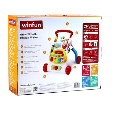WINFUN GROW-WITH-ME MUSICAL WALKER - Toyworld Frankston