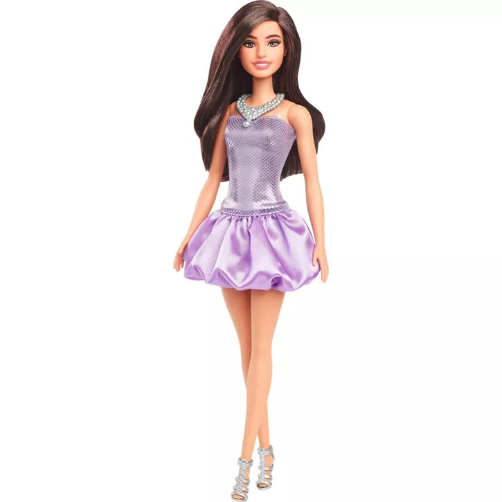 BARBIE FASHION DOLL - #234 BROWN HAIR SEQUIN DRESS