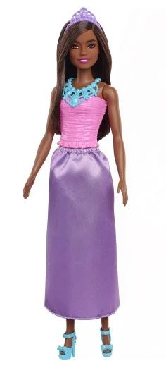 BARBIE DREAMTOPIA FLOWER DRESS BARBIE DOLL - DOLL -DARK SKIN PURPLE SKIRT