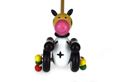 KAPER KIDZ PUSH ALONG WOODEN COW