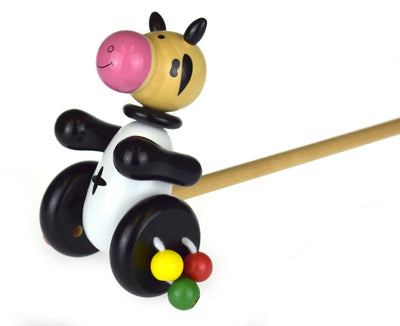 KAPER KIDZ PUSH ALONG WOODEN COW