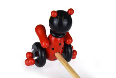 KAPER KIDZ PUSH ALONG WOODEN LADYBIRD