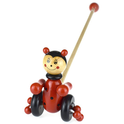 KAPER KIDZ PUSH ALONG WOODEN LADYBIRD