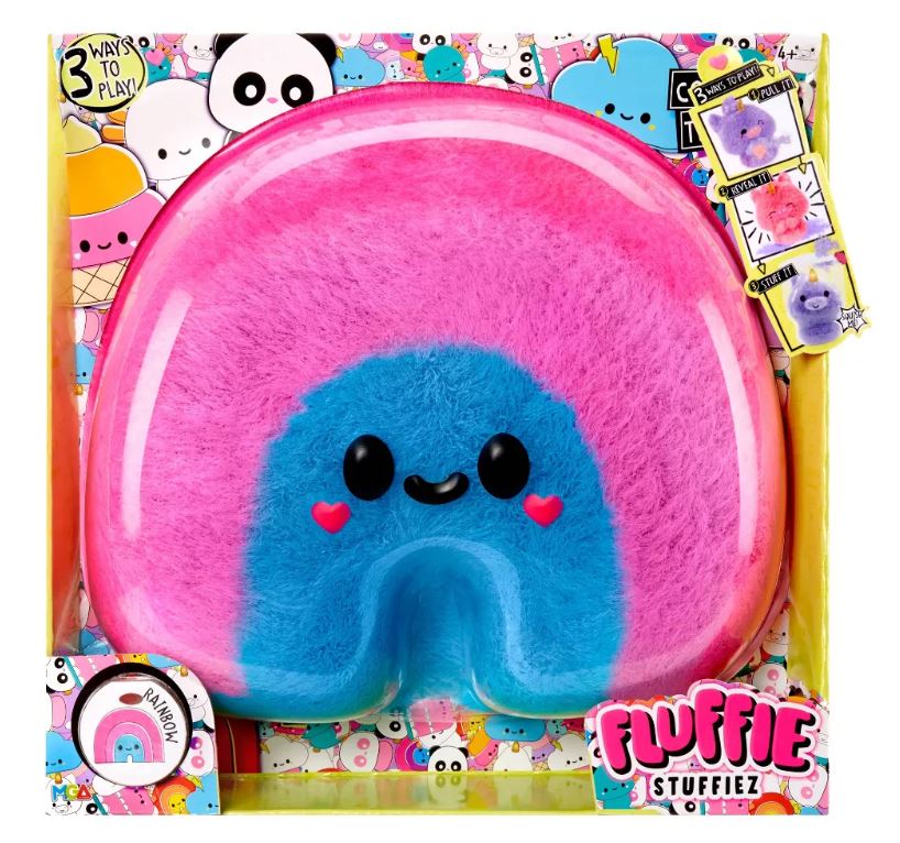 FLUFFIE STUFFIE SERIES 1 LARGE PLUSH - RAINBOW - Toyworld Frankston