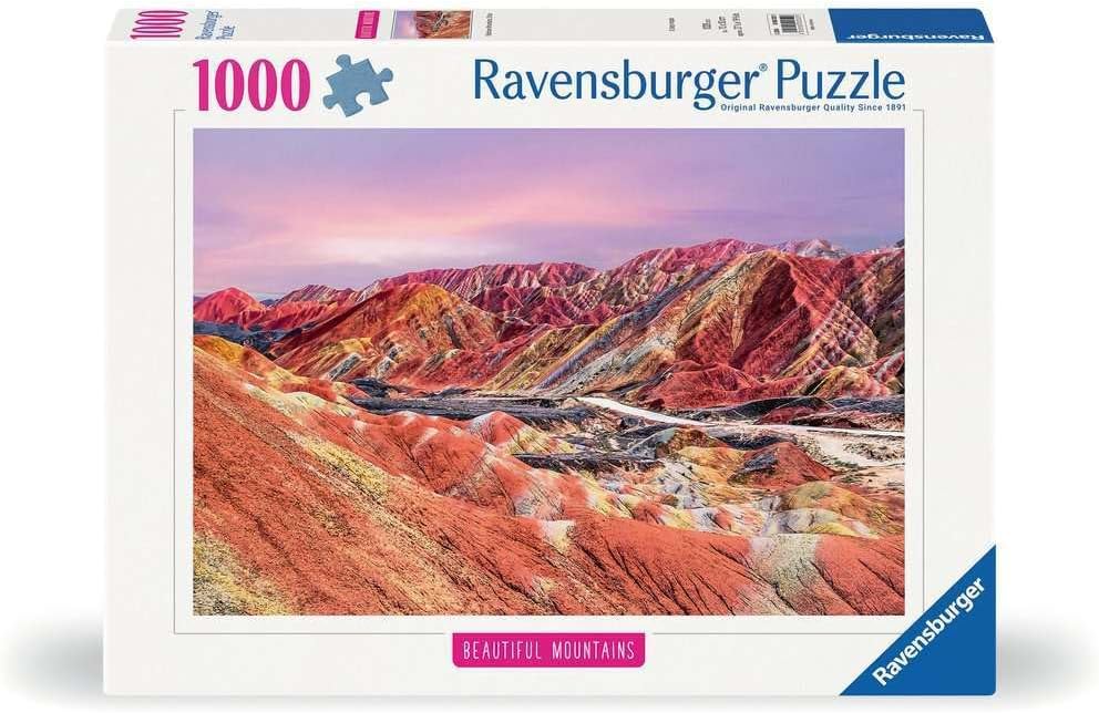 RAVENSBURGER PUZZLE -RAINBOW MOUNTAINS CHINA 1000 PIECE