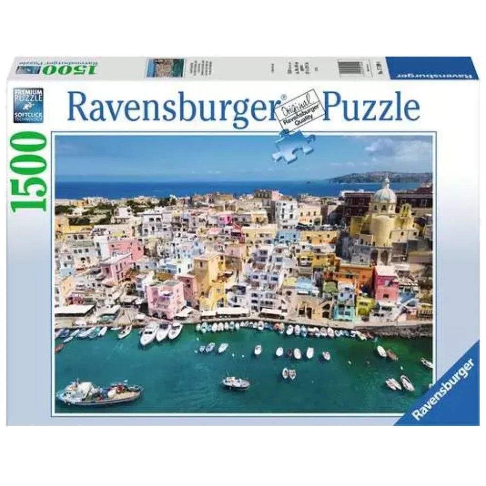 RAVENSBURGER 175994 - COLOURFUL PROCIDA ITALY - 1500 PIECE PUZZLE - Toyworld Frankston